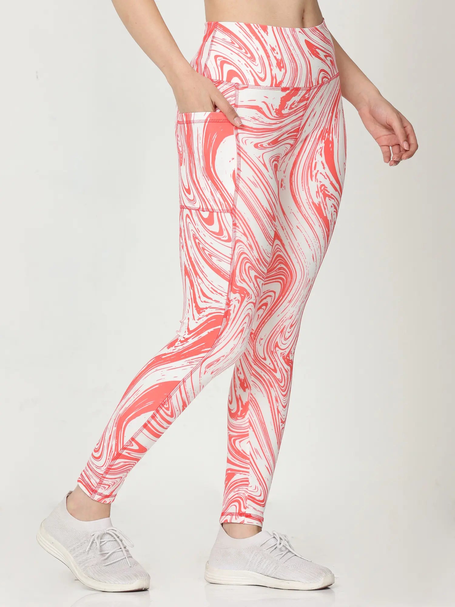 Women's High Rise Plant/Flower Printed Activewear Leggings -Wild Thing, L -  Walmart.com